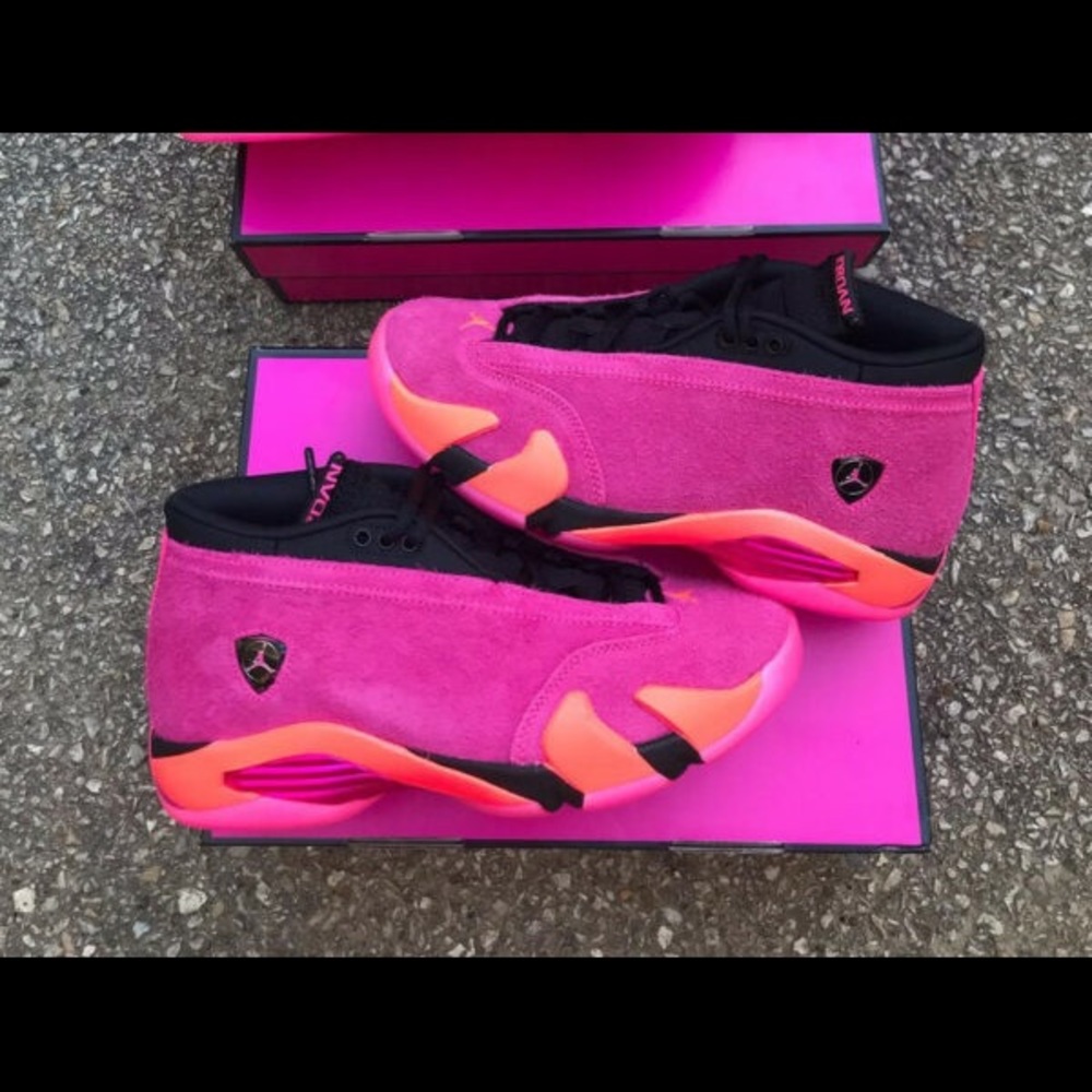 WMNS AIR JORDAN 14 RETRO LOW 'SHOCKING PINK'